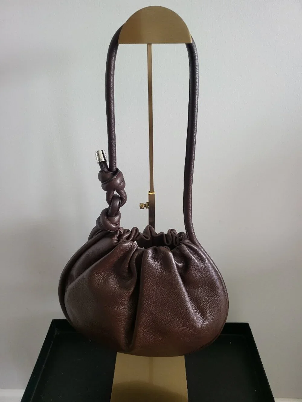 Behno Brown Ina Mini Potli Wave Quilt bag